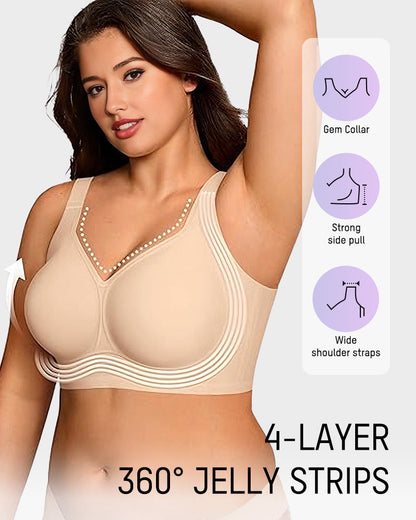 Comfortable Wireless Full Coverage Jelly Smoothing Bra