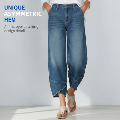 🔥2026 Hot Sale🔥Lässige Damenjeans mit überkreuzten Trägern und weitem Bein für jede Jahreszeit